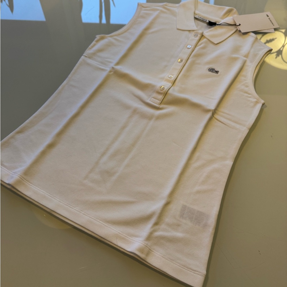 Lacoste Sleeveless Polo Shirt - size 38